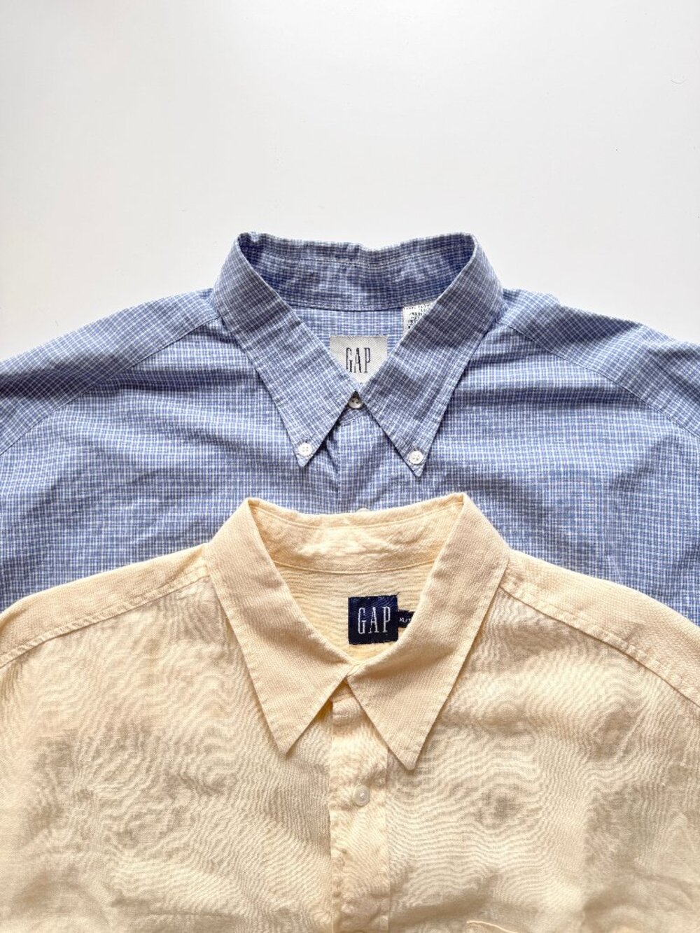 Lot of 2 Vintage 00's GAP Y2K Button Down Oxford Shirts, Size XL